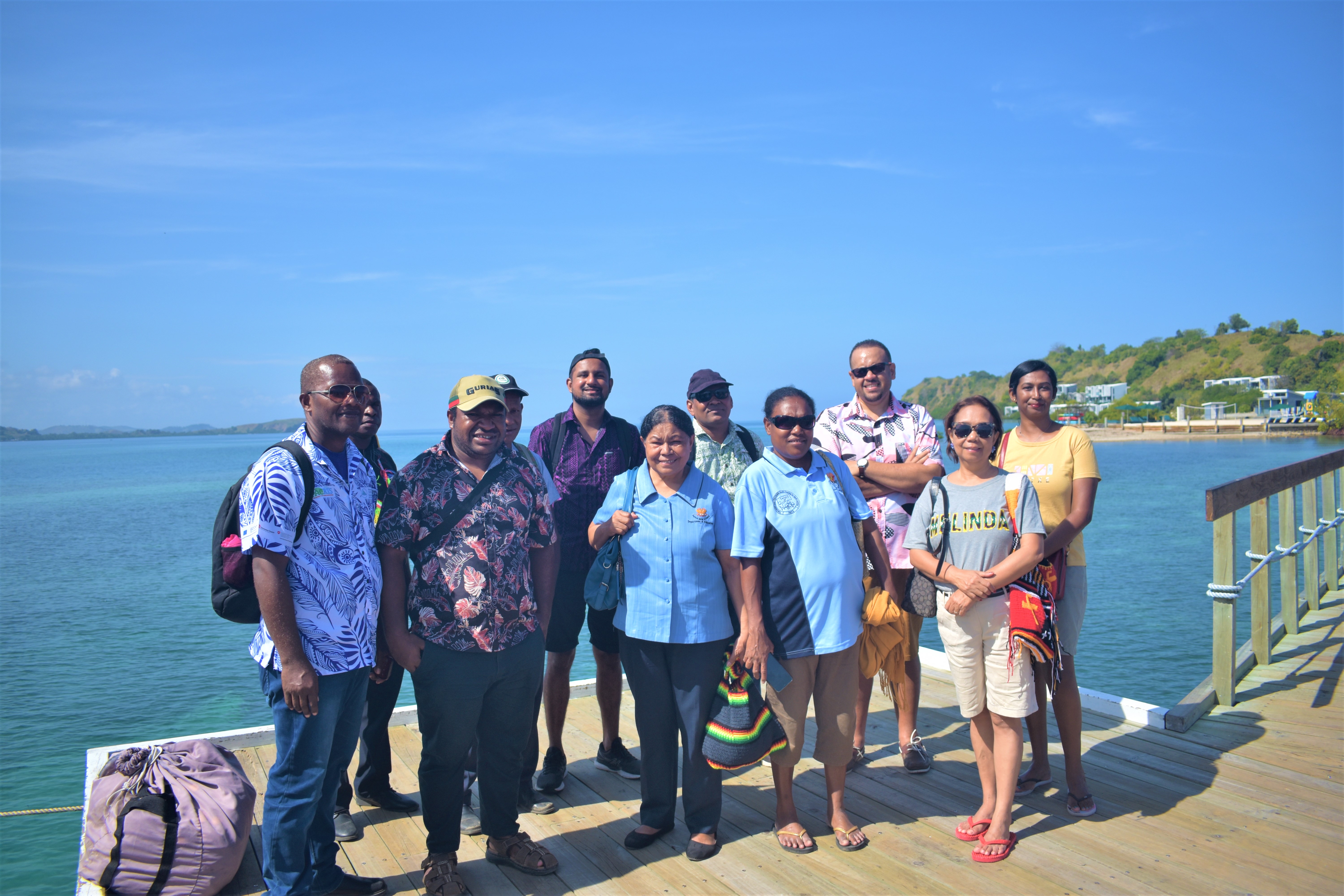 Benchmarking study tour in PNG, where participants learnt about sustainable practices conducted by Loloata Island Resort