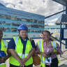 Mary Alolo with female engineer and board member of the Solomon Islands Water Authority at the 6th Pacific Water and Wastewater Minister's (PWWM) Forum, held in Fiji, October 2022. Field visit to the Fiji Waiwai Water Treatment Plant